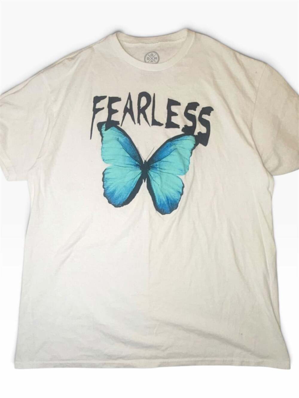 DOM Fearless Butterfly Graphic T-Shirt Size XL White